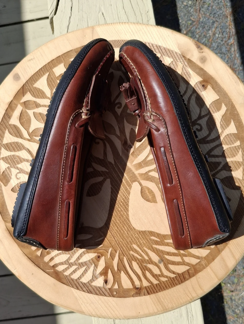 Vintage Men's Cole Haan Country Tassel Kiltie Brown Leather Loafers Size 6.5